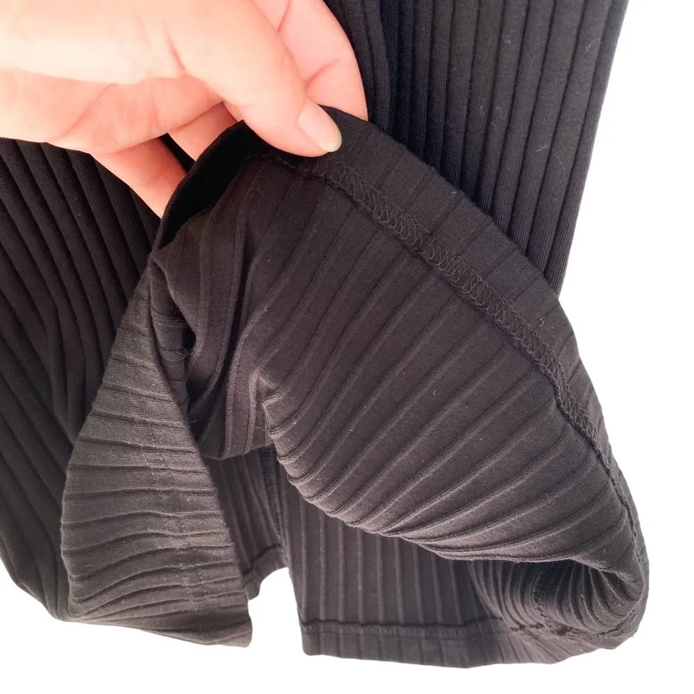 H&M Divided Womens Sleeveless Tank Ribbed Fitted V Neck Mini Knit Dress Small - Image 6