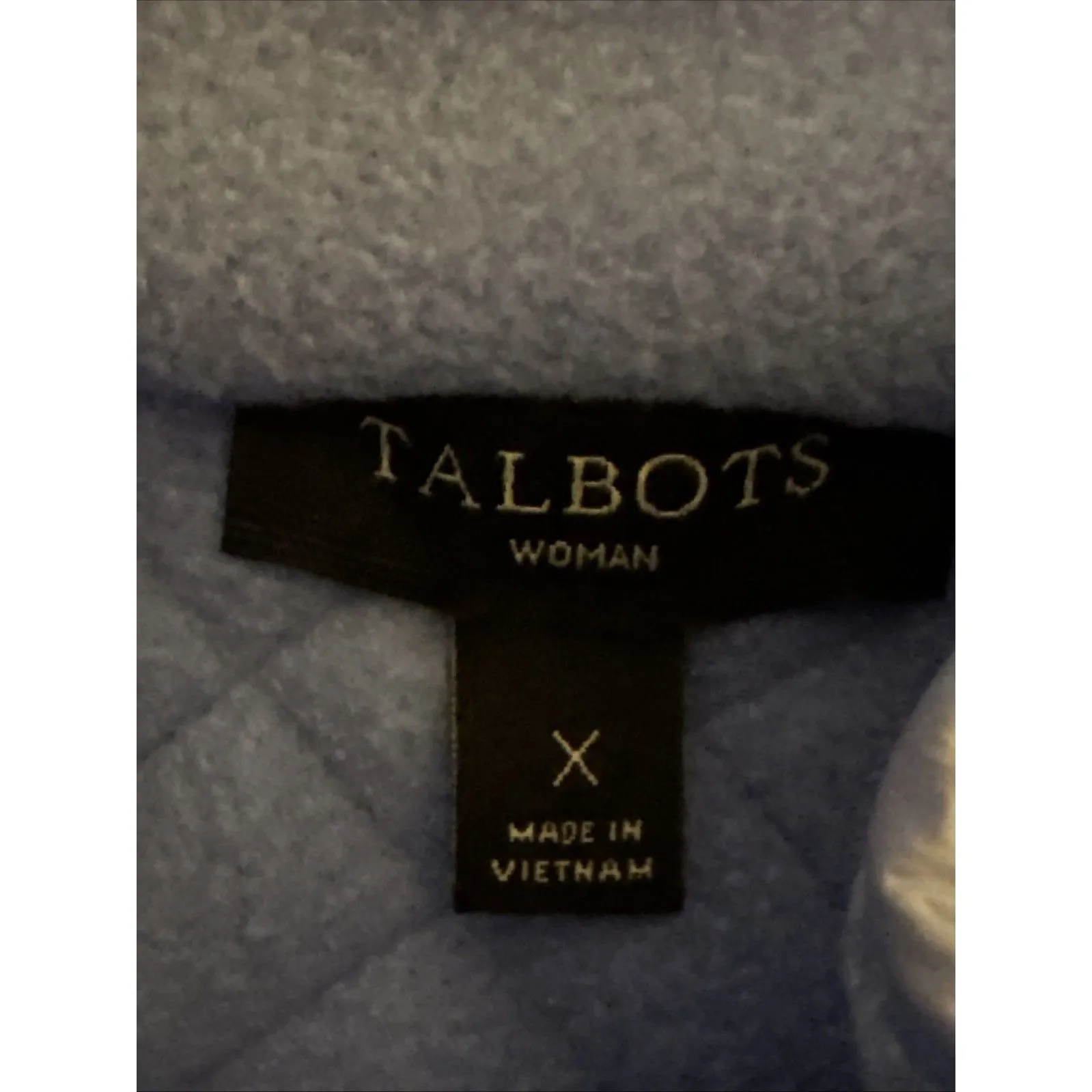 Talbots Quilted Royal Blue Polar Fleece Zip Jacket Classic Long Sleeve X (14W) - Image 7