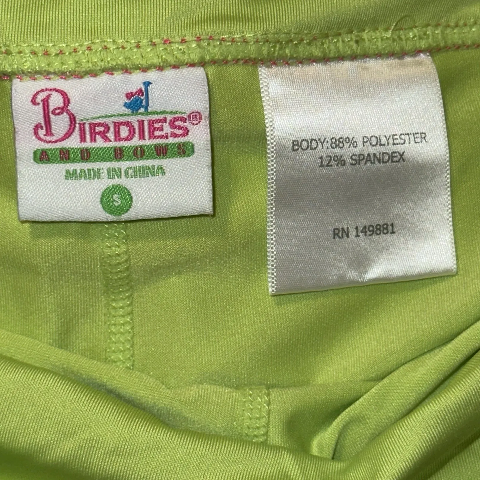 Birdies & Bows Women's‎ Skort Size S Small Pink Lime White Floral Print - Image 7