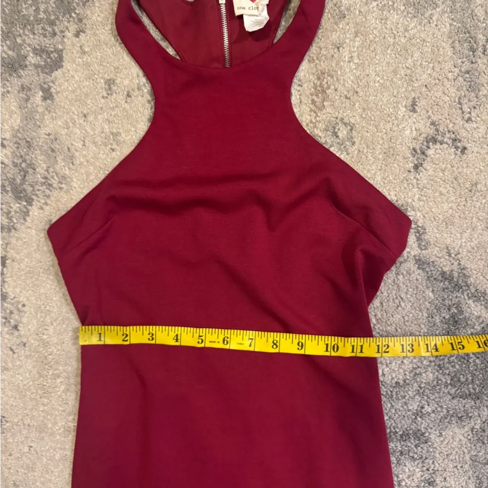 One Clothing  Sleeveless Burgundy Dress - Image 6