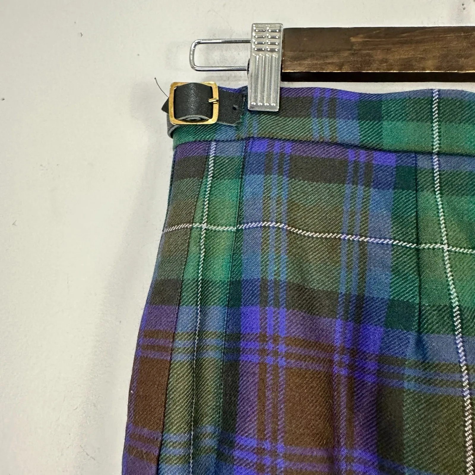 James Pringle Weavers Womens 14 Wool Plaid Tartan Vest Skirt Set Scotland Preppy Green - Image 4