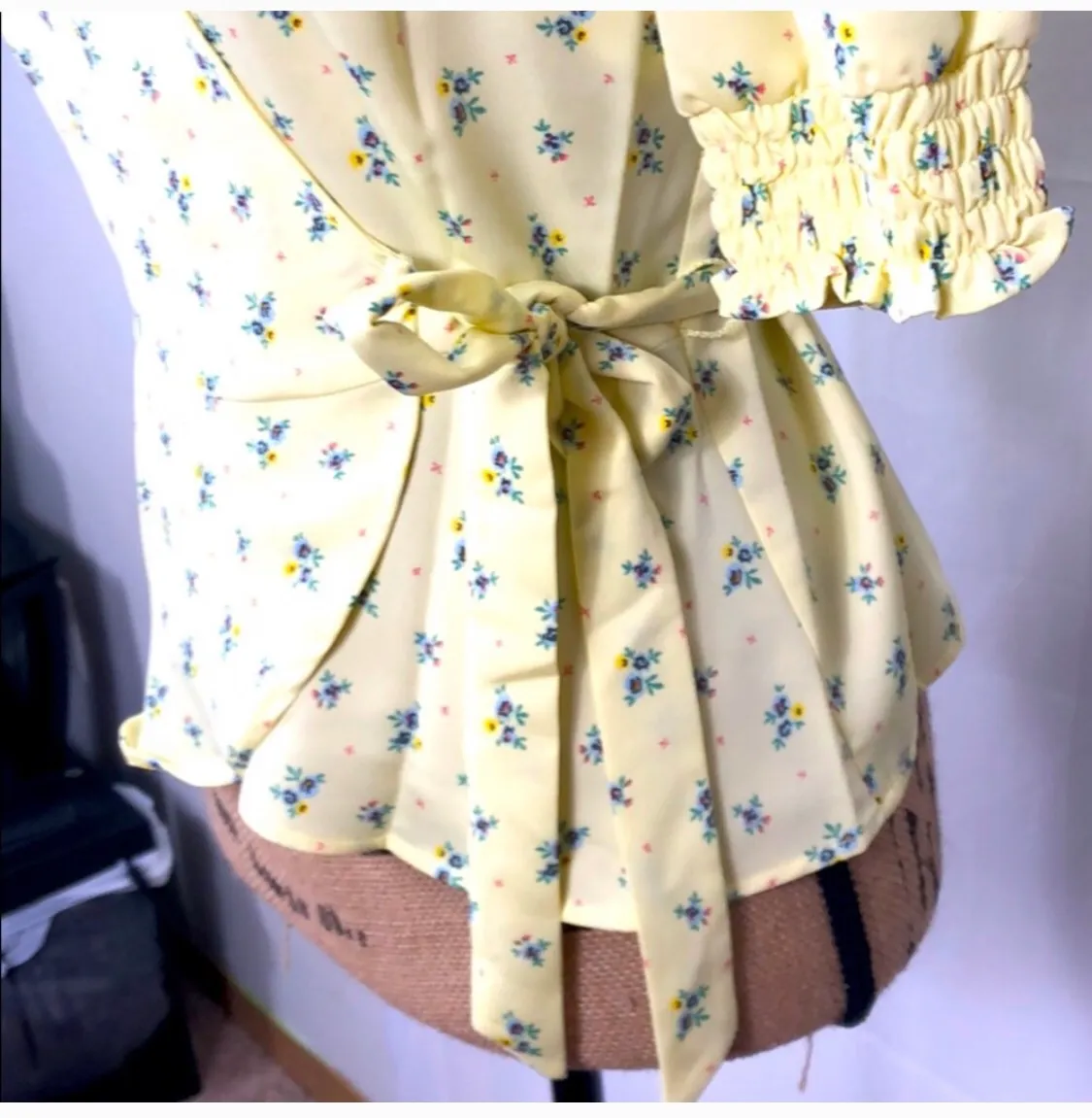 Graphic Floral Wrap Top - Image 6