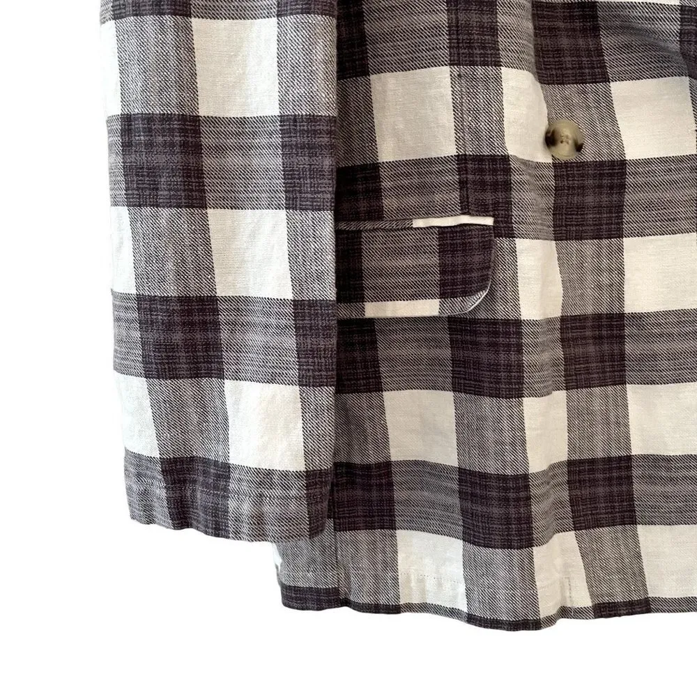 Asos Design gray and white checkered blazer business casual comfortable pockets - Image 4