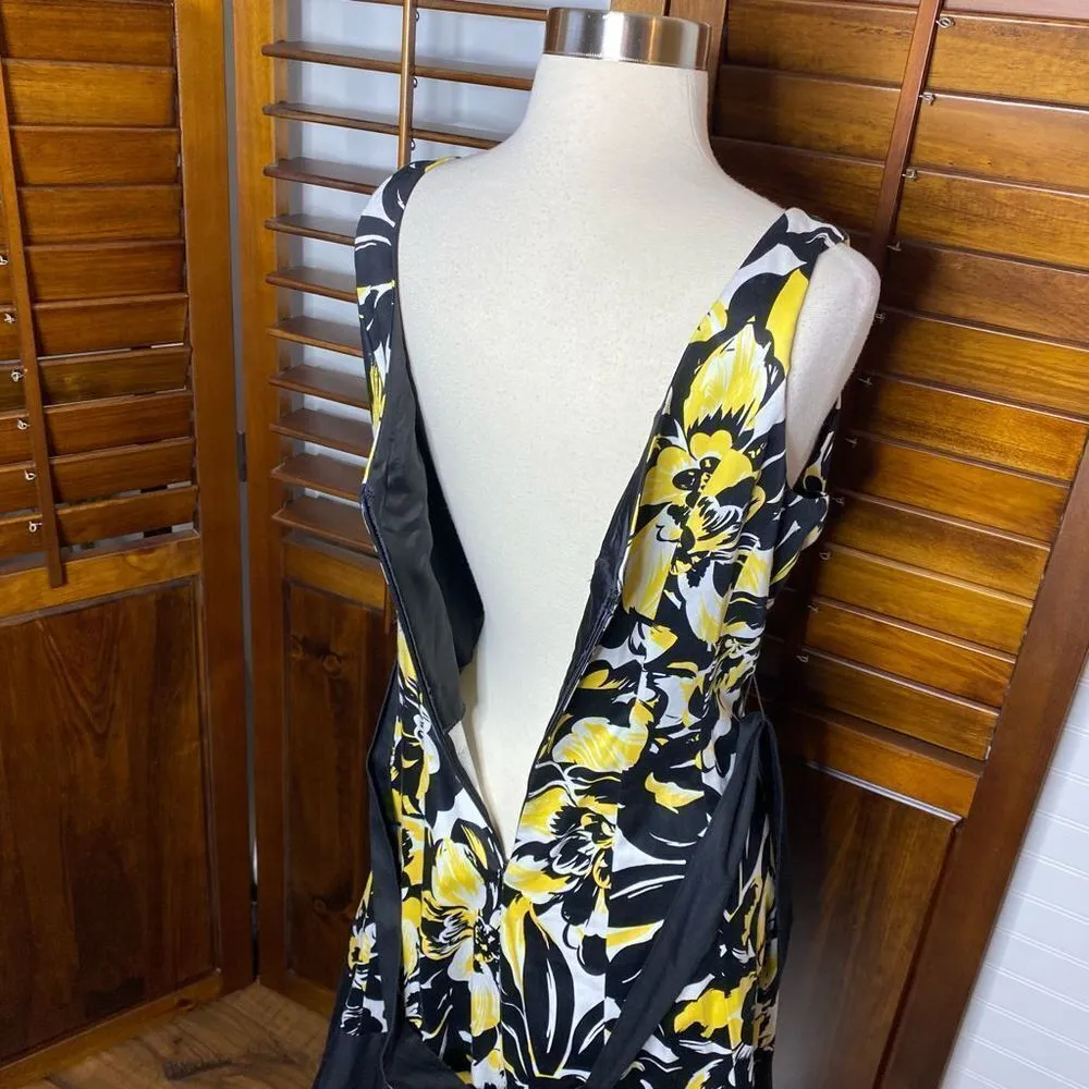 Nine West Hawaiian Floral Fit Flare Midi Dress - Image 5