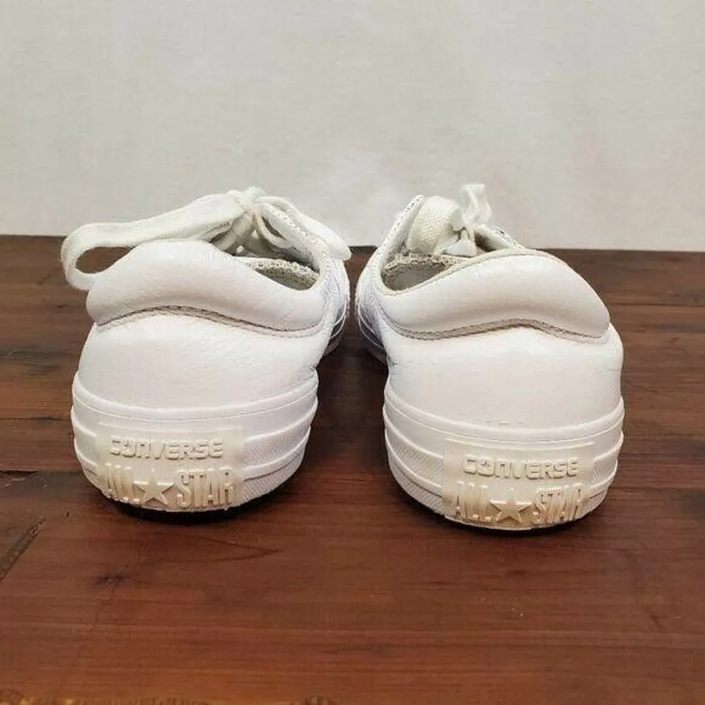 Converse Womens Shoes Size 6 White Leather Chuck Taylors Lace-Up  Low Top - Image 5