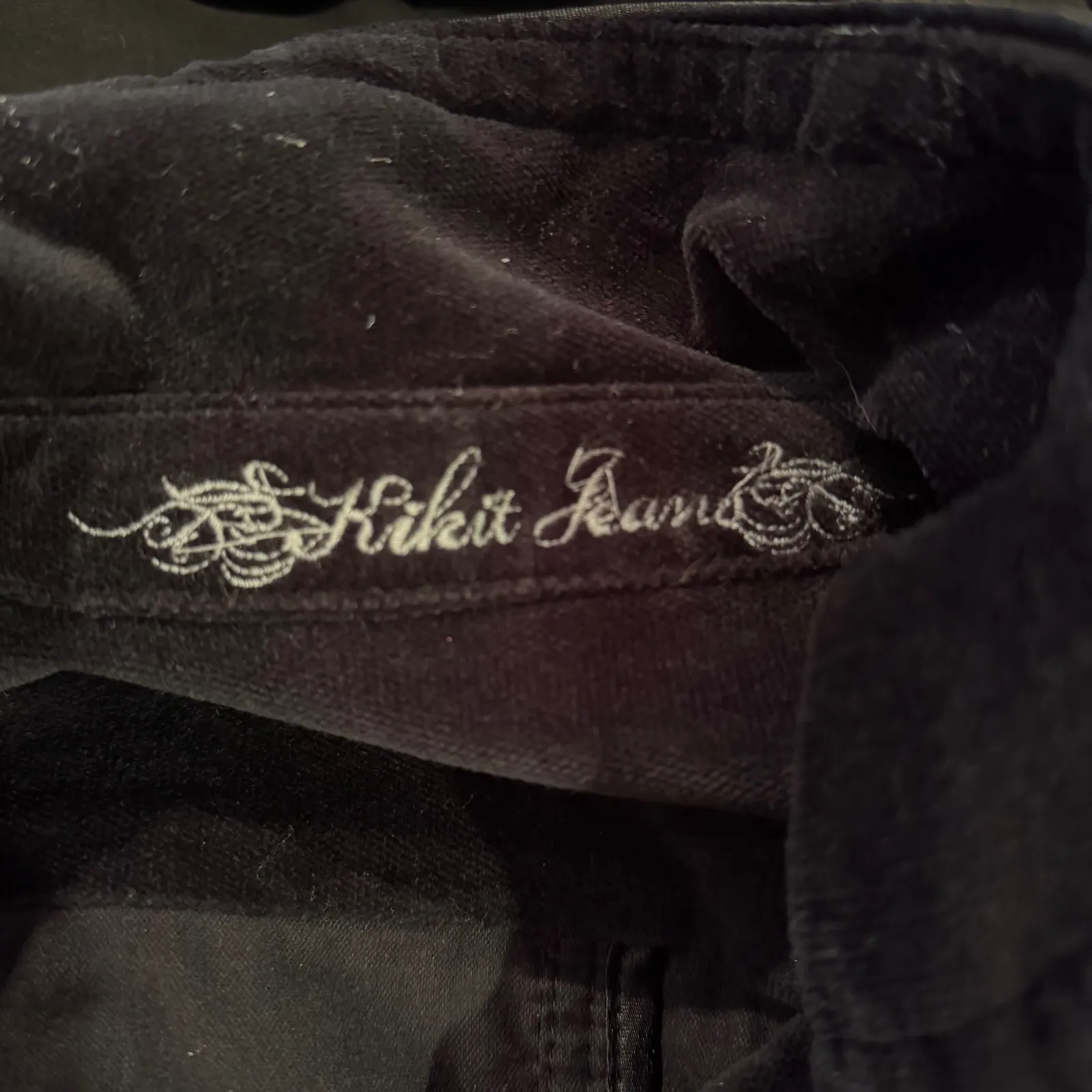 Kikit Corduroy Blazer Rhinestone Buttons Women's Small Black Holiday Y2K Western - Image 9