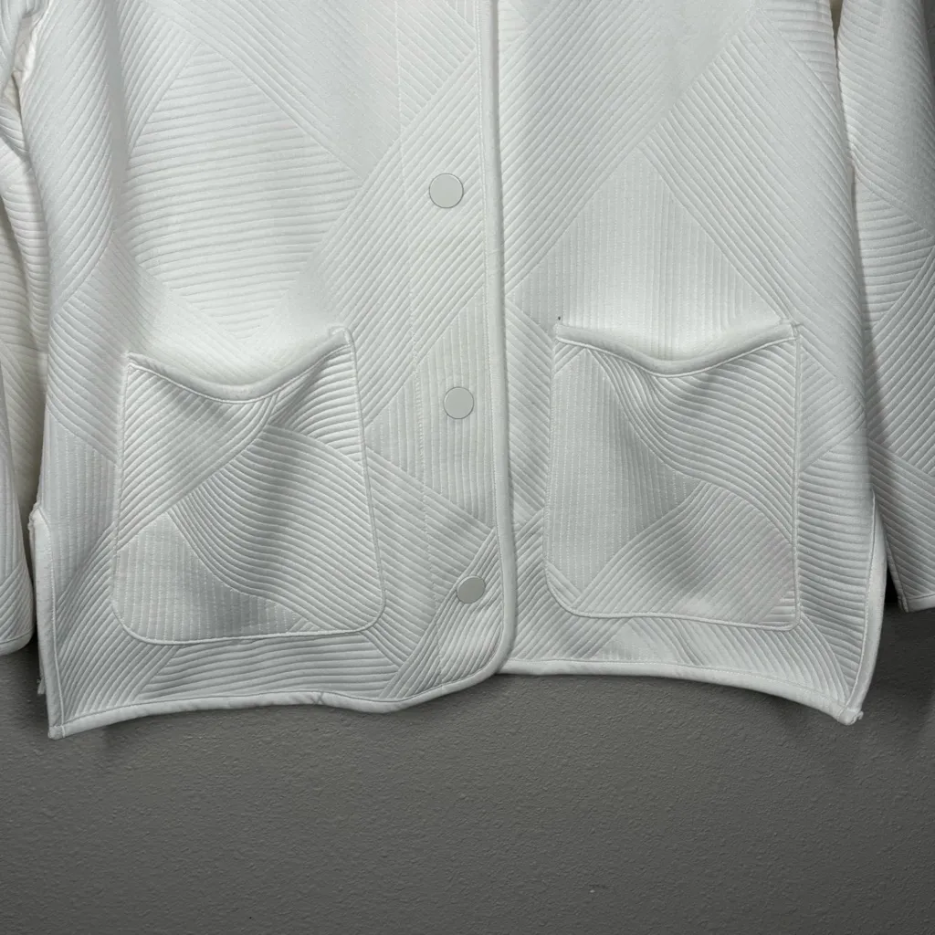 Weekend Routine Zac & Rachel Quilt Cloud Dancer Jacket Size Large White - Image 5