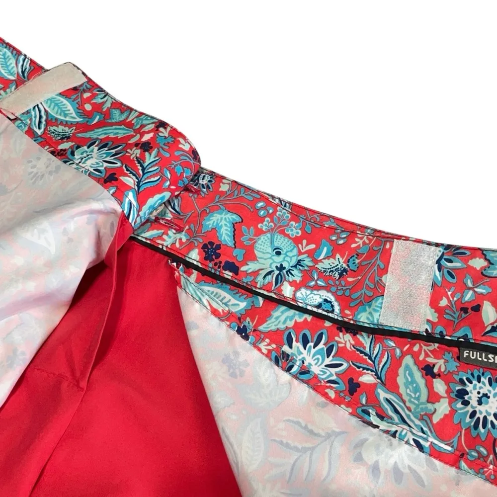 Fullsand Red and blue floral skort size XL. Beach wear, vacation, pool - Image 8