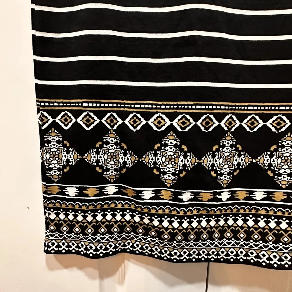 Karen Scott Sport Petite Small T-Shirt Dress Black & White Short Sleeves Cuffed - Image 6