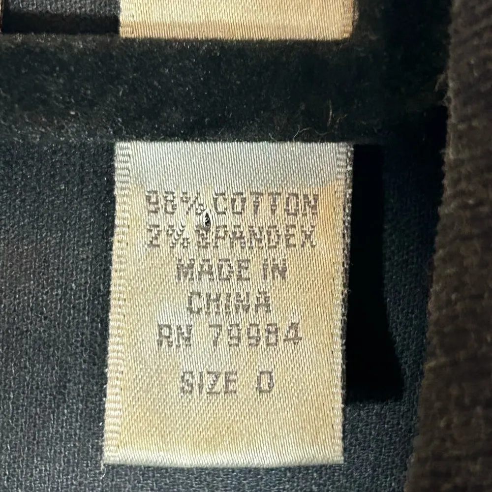 Chico's Jacket Womens 0 Small 4-6‎ Black Corduroy Snap Front Button Up Jacket - Image 7