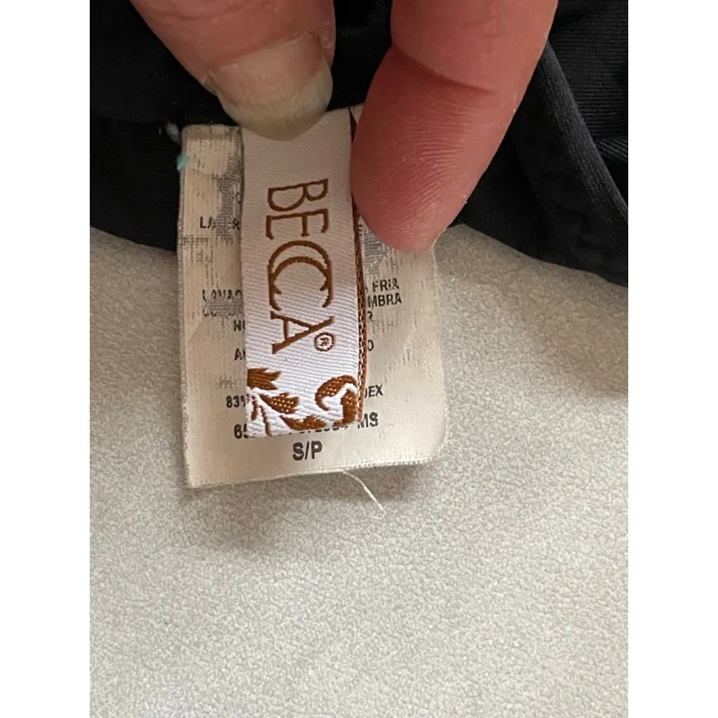 Women's BECCA Black Halter Bikini Top S - Image 4