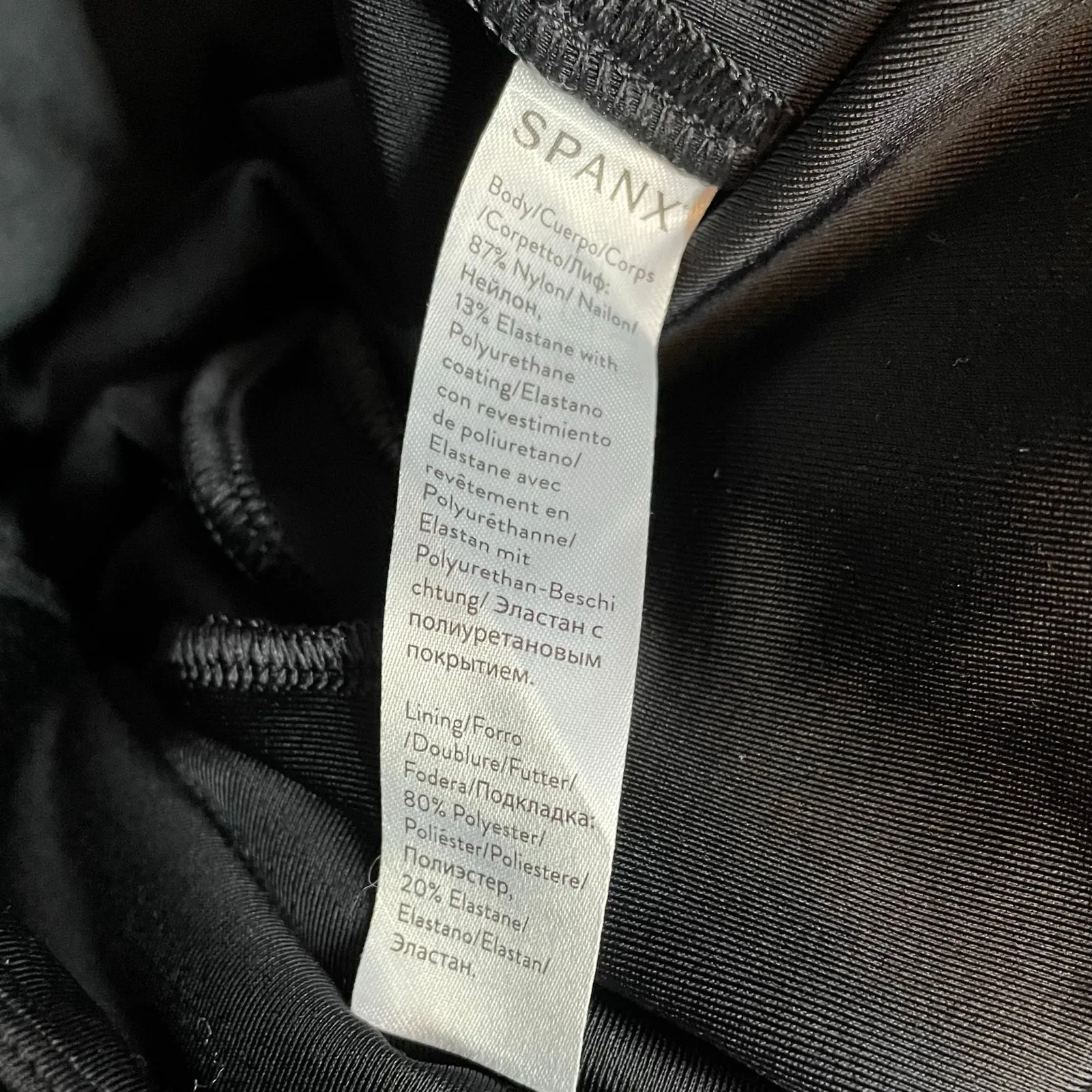 Spanx Black Faux Leather Slimming High Waist Ankle Leggings Pants Womens XL - Image 11