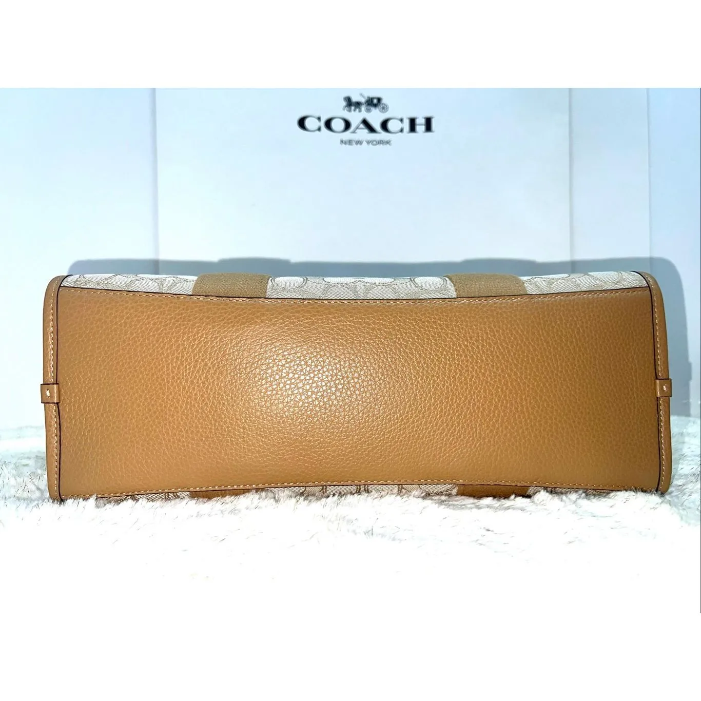 🔥🎁NWT! Coach Smith Tote Bag in Sig Jacquard Canvas Khaki Multi CY367 Msrp:$428 - Image 13