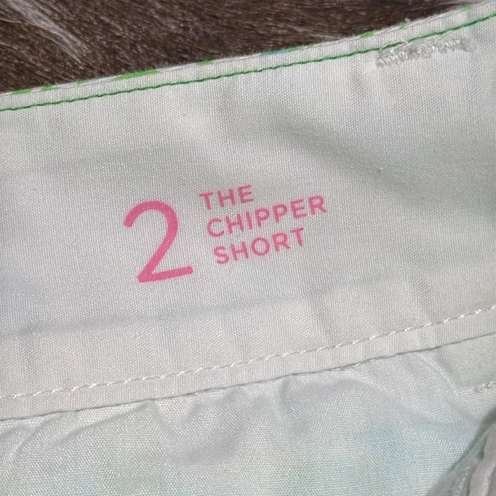 Lilly Pulitzer Size 2 Shorts Green Blue Lions Cotton The Chipper Short 1448 - Image 5
