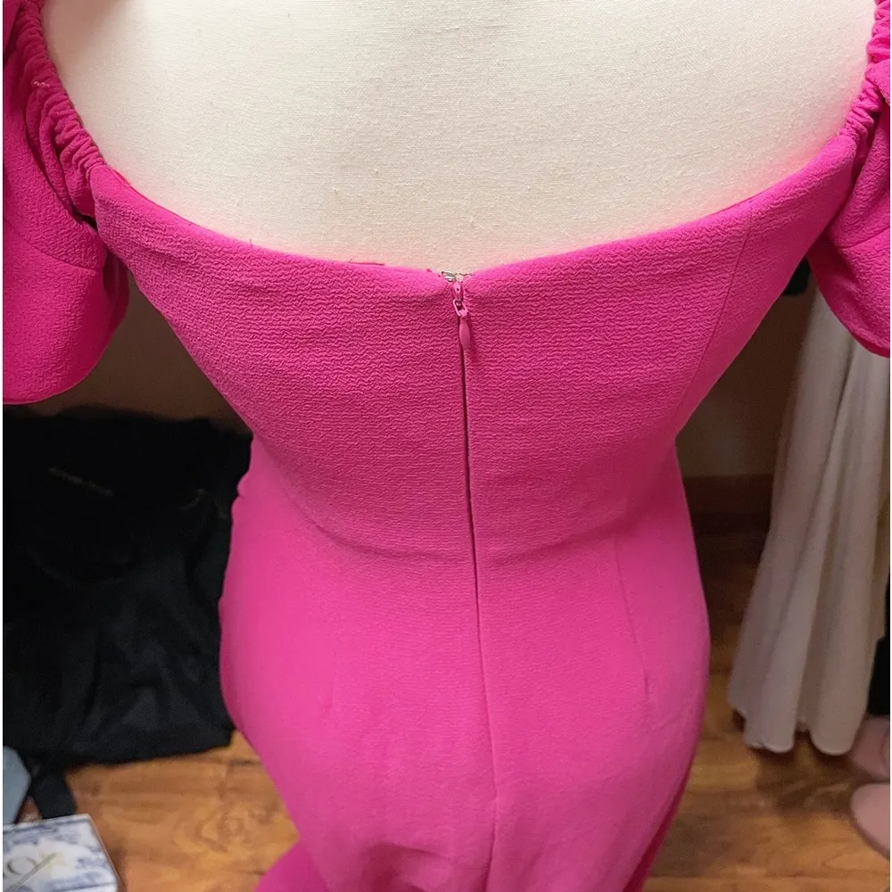 Authentic Dolce & Gabbana RARE RUNWAY Pink Exaggerated Sleeve Formal Gown /Dress - Image 11