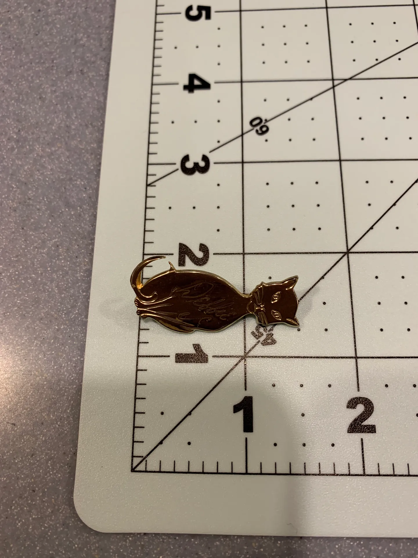 Vintage Gold Color Cat Brooch Pin with “Debbie” - Image 6