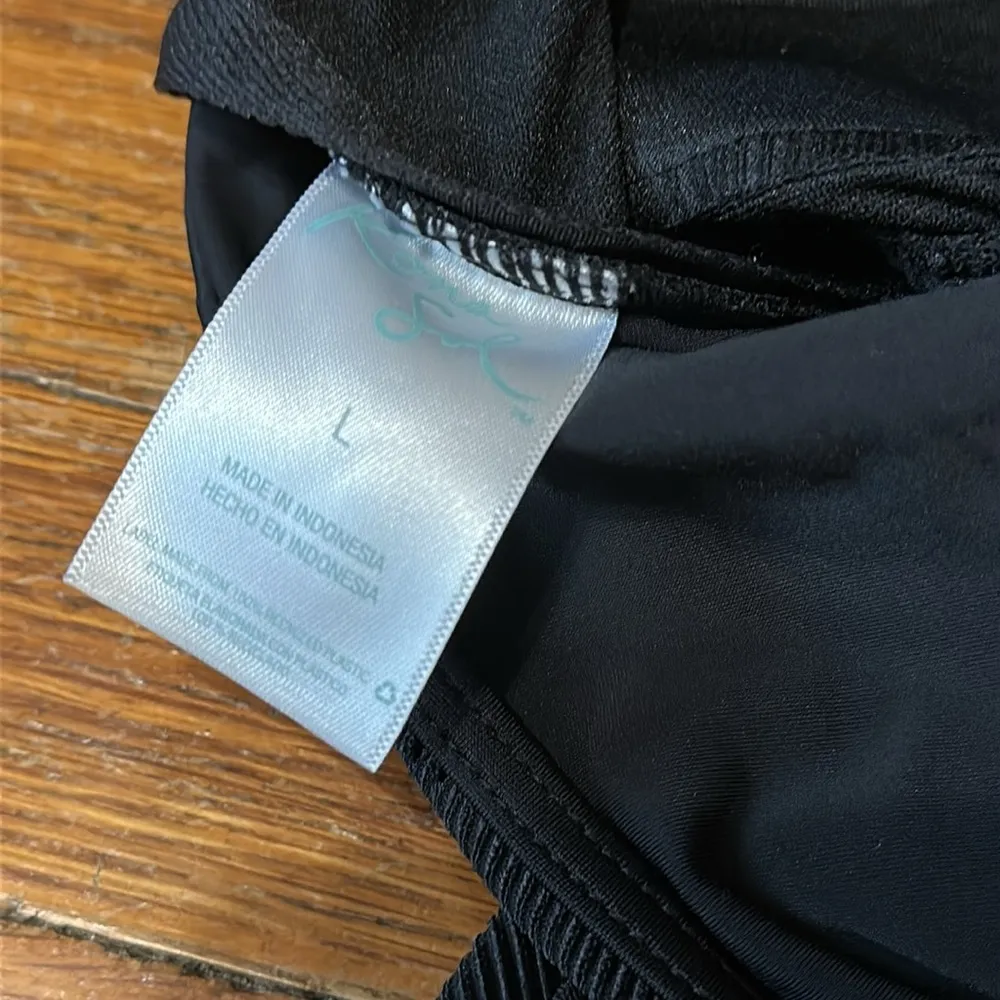 Kona Sol Black Halter Swim Top, Large - Image 2