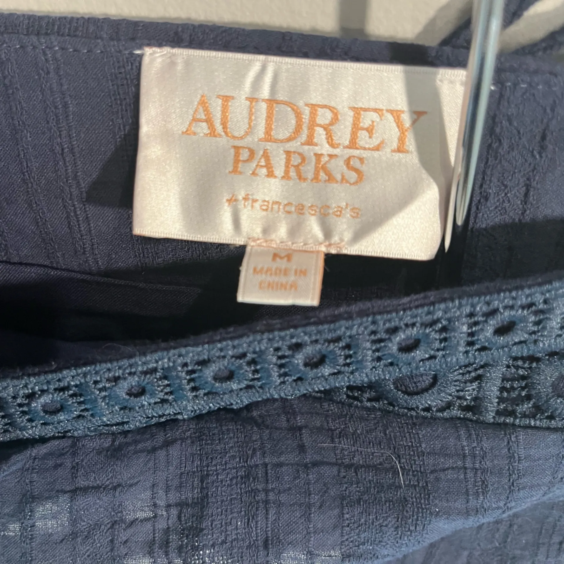 Francesca's Collections Deep Blue Lace Mini Dress Size M - Image 2