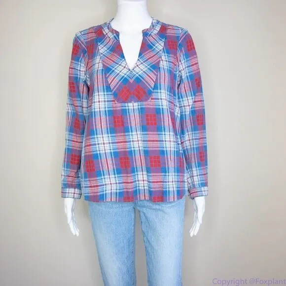 Madewell Indigo-Dyed Popover Shirt in‎ Casey Plaid, size M - Image 16