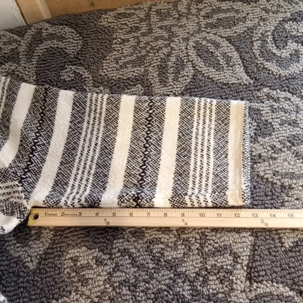 Eileen Fisher System Striped Woven Fringe Sweater Organic Cotton Womens XL - Image 11