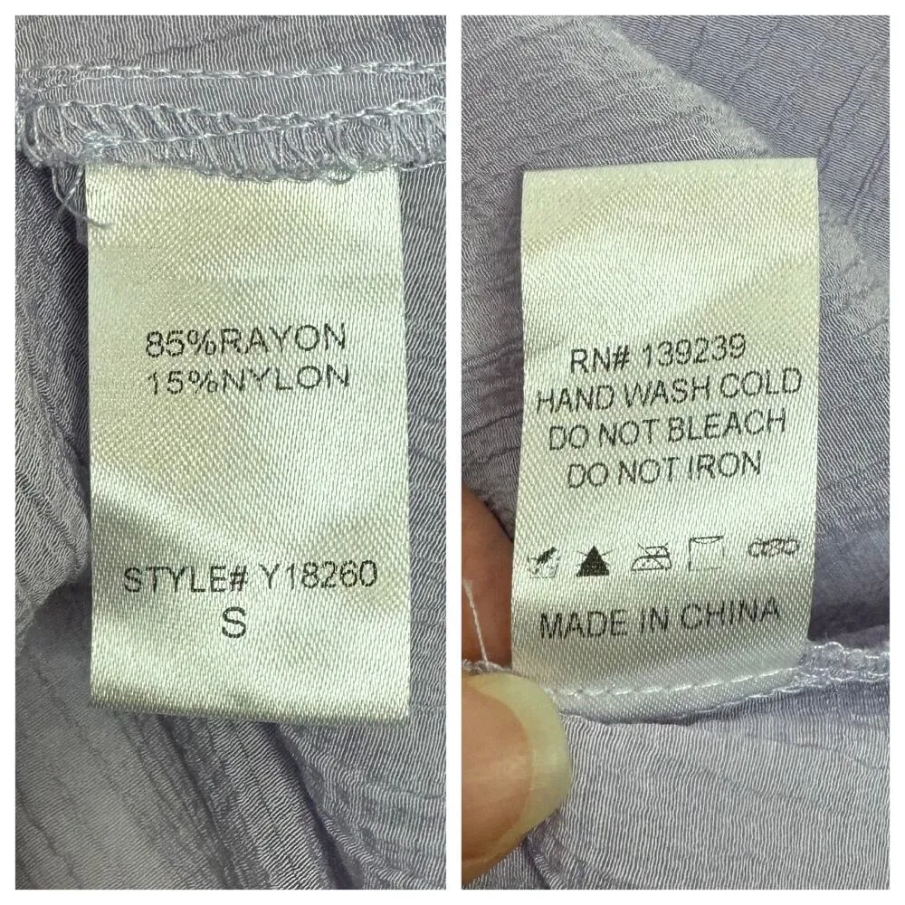 Do + Be Off Shoulder Cropped Ruffle Blouse Lavender Top Spring Summer Size Small - Image 6