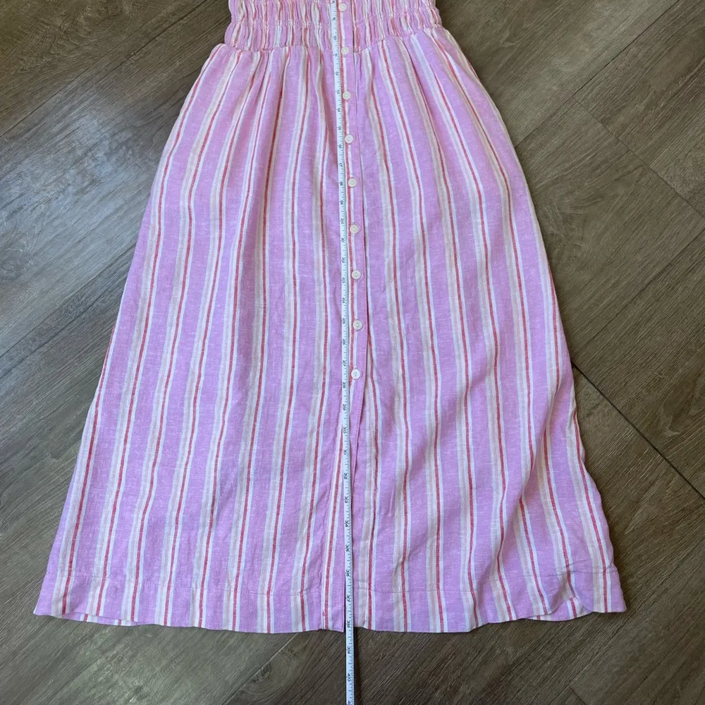 Universal Thread NEW Pink Linen Rayon Tie Strap Midi Summer Dress ~ NWT Size M - Image 11