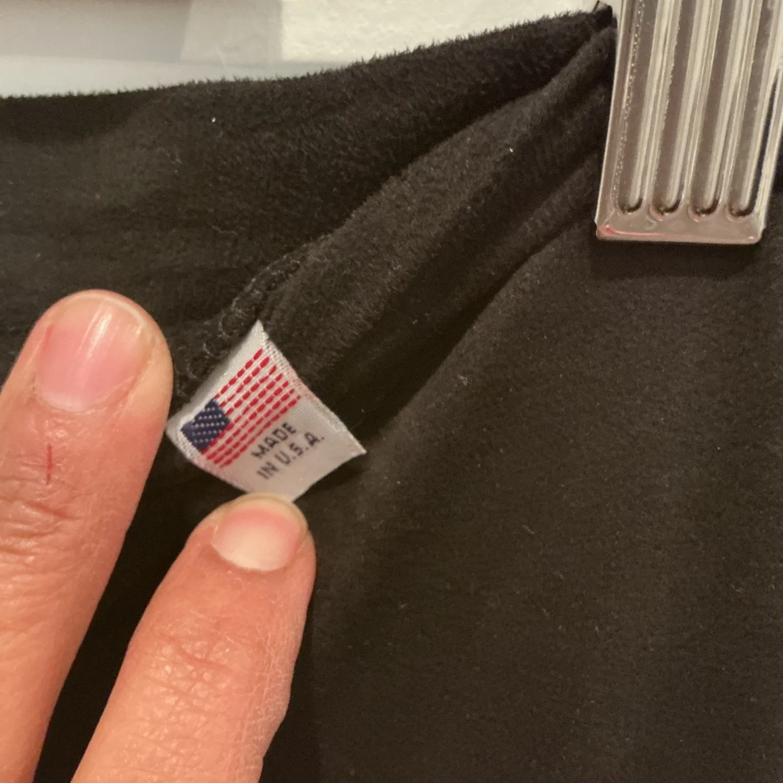 Jody California Black Fringe Skirt Midi Length Elastic Waist Made in USA Medium - Image 5