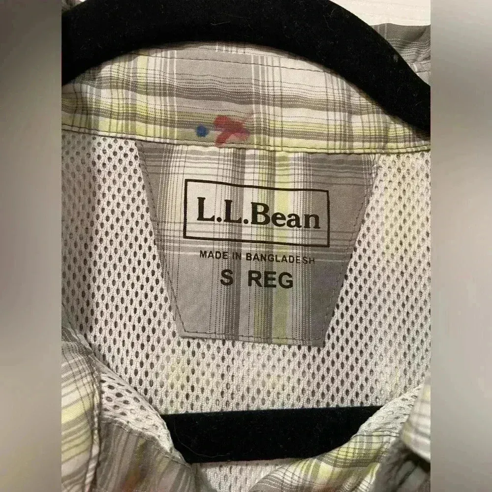 L.L. Bean Women’s Vented Convertible Sleeve Button Down Trail Hiking Shirt Sz Sm Gray - Image 6