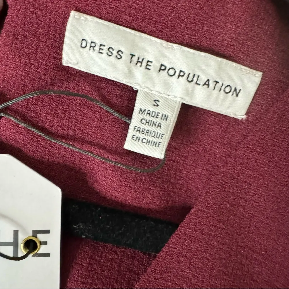Dress The Population Catalina Dress in Burgundy Small - Image 8