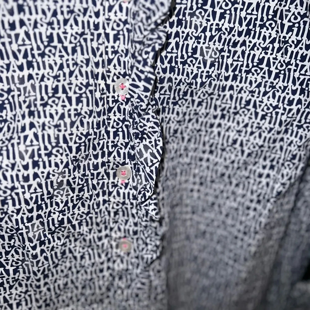 LILLY PULITZER Brinkley Shirt Dress Bright Navy/It’s A Lilly Size 10 - Image 6