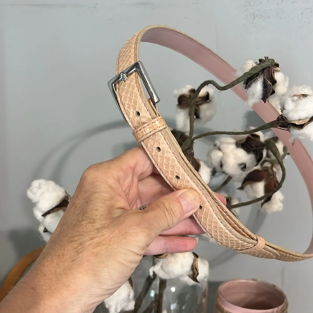 Amanda Smith Beige Textured Belt - Image 3