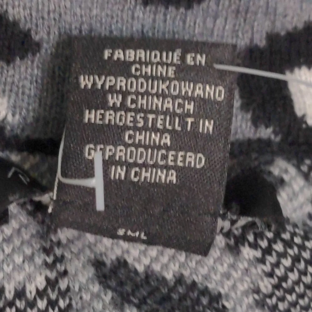 Rachel Zoe Womens Bomber Cardigan Sweater Gray Black Cotton Full Zip Mock Neck S - Image 7