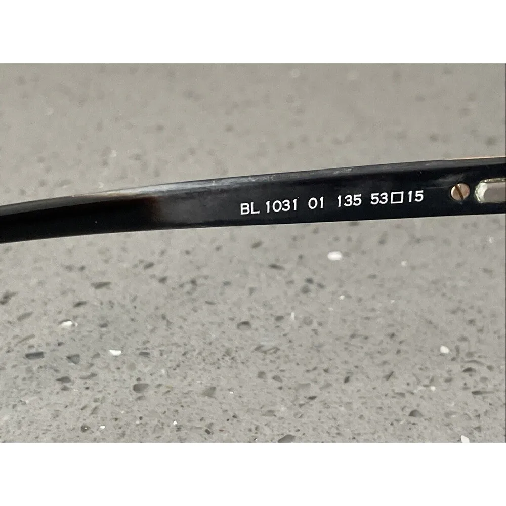 BALMAIN BL1031 01 Eyeglasses Frames Only France 53-15-135 Black Matte/Gold PM89 - Image 5