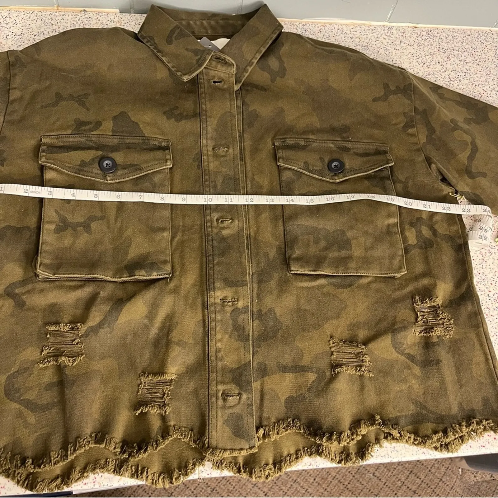 NWT Vintage Havana Military Style Camo Jacket Green Women’s Medium - Image 12