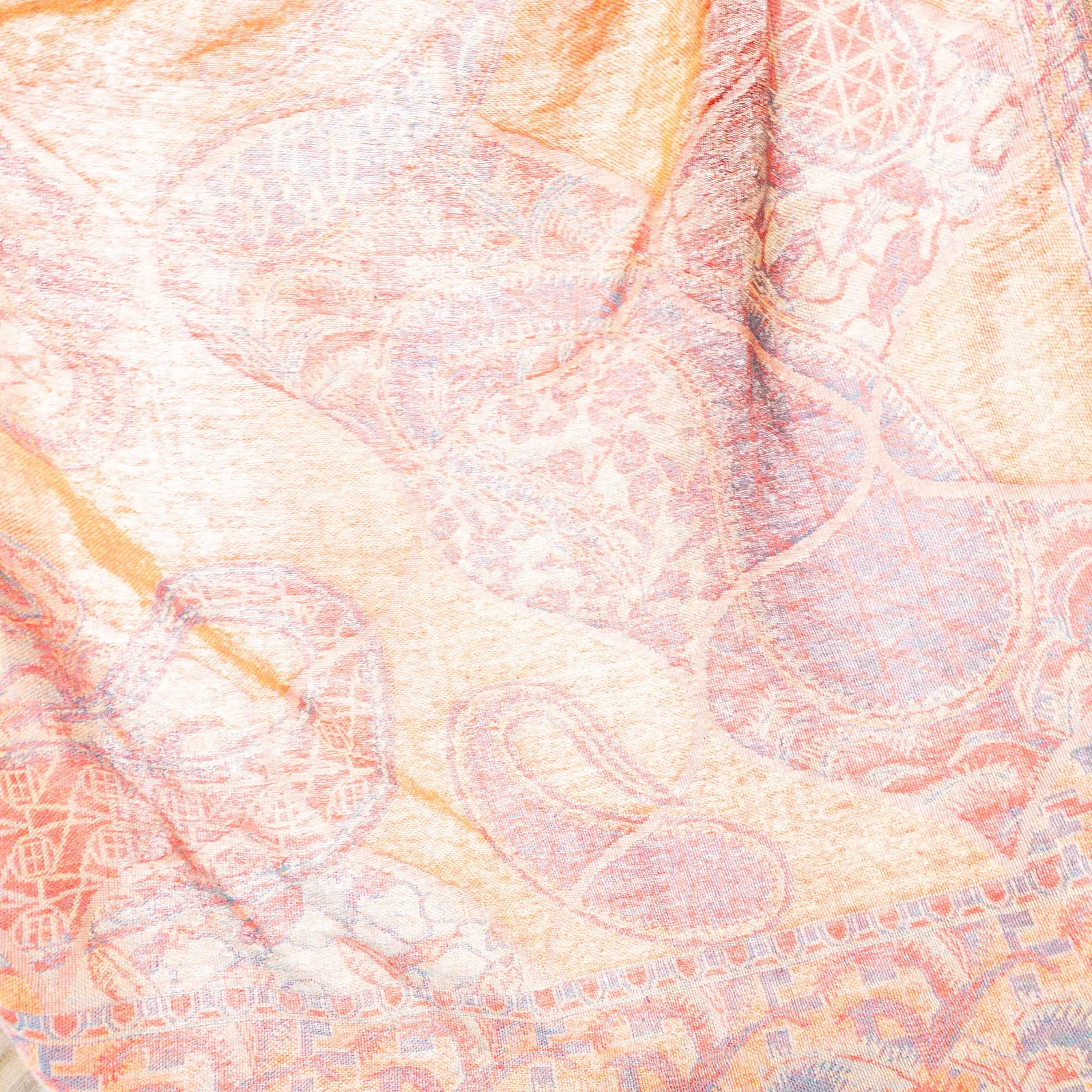 Pashmina Multicolor Red Green Blue Paisley Scarf Womens One Size - Image 10