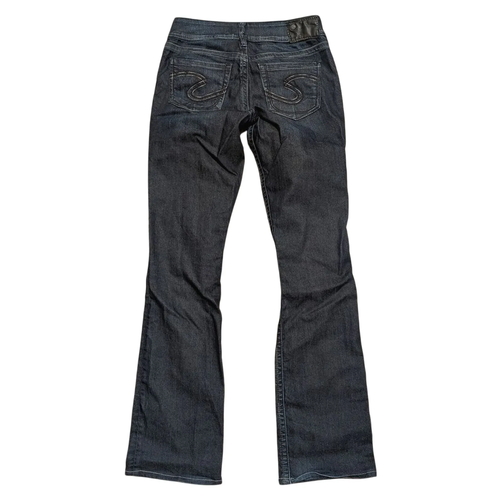 SILVER JEANS Suki Womens 26 x 33 Tall Curvy Bootcut Flare Boot Leg Dark Denim‎ - Image 2