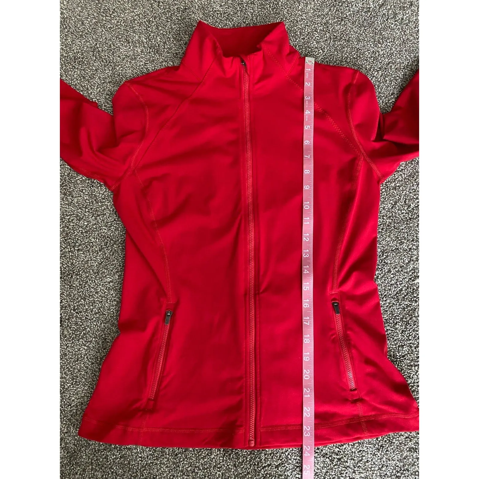 Victoria Sport Red Full Zip Athletic Jacket Small - Image 7