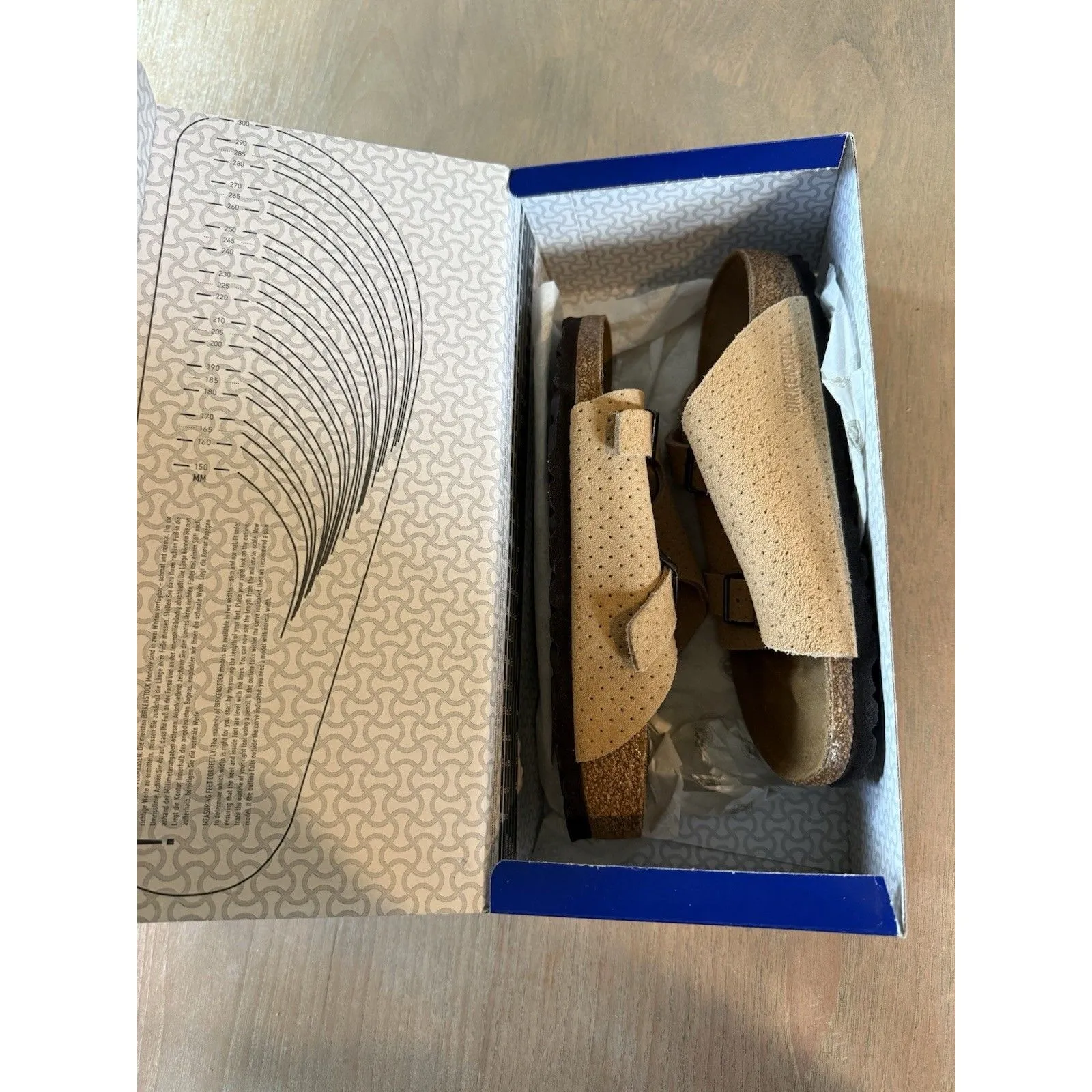 Birkenstock Sandals Size 37 Narrow Zurich BS Slides Suede Dots New Beige NEW - Image 13