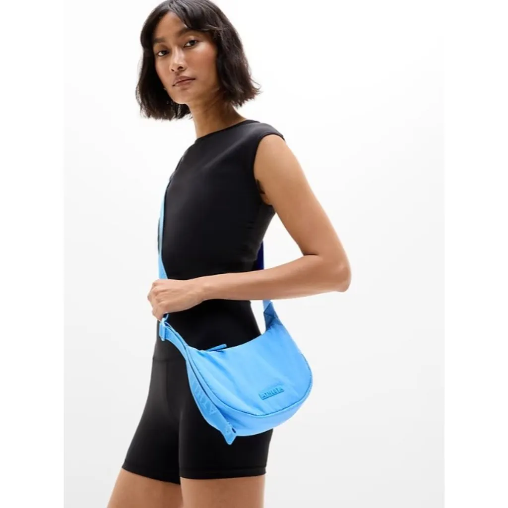 New Athleta All About Mini Crescend Bag Cornflower Blue - Image 6