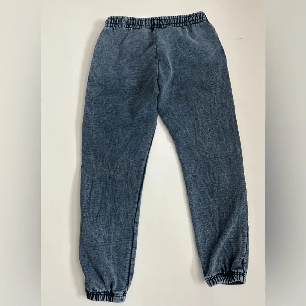 Talentless Acid Wash Jogger Sweatpants in Blue Size Mesium - Image 3
