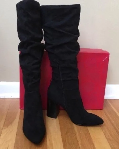 Khandi Faux Suede Tall Slouch Boots - Image 5