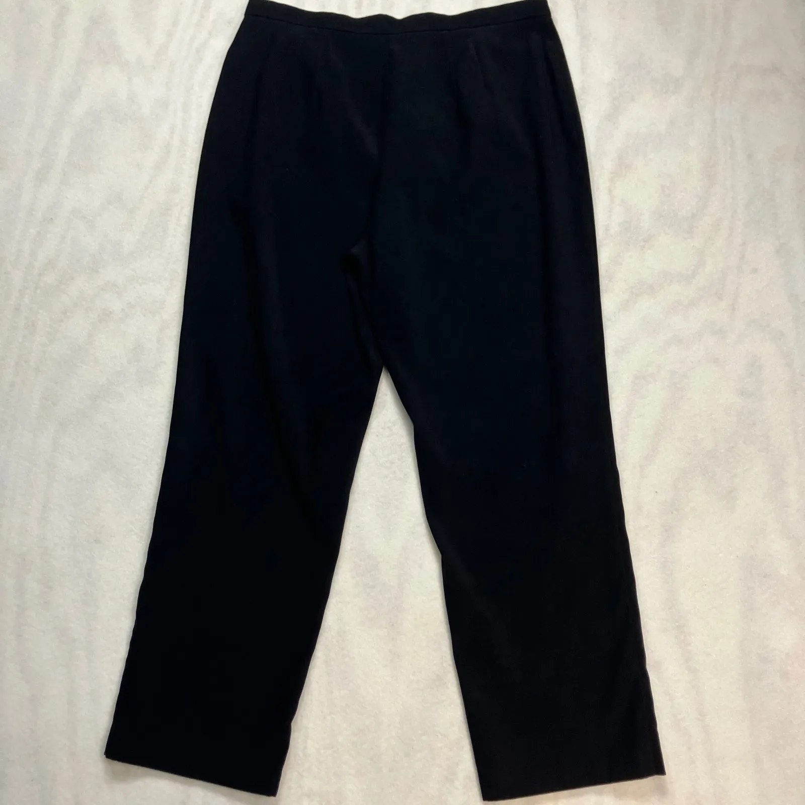 Sag‎ Harbor Petite Black Straight Leg Zipper Fly Career Pants Size 16P Classic - Image 6