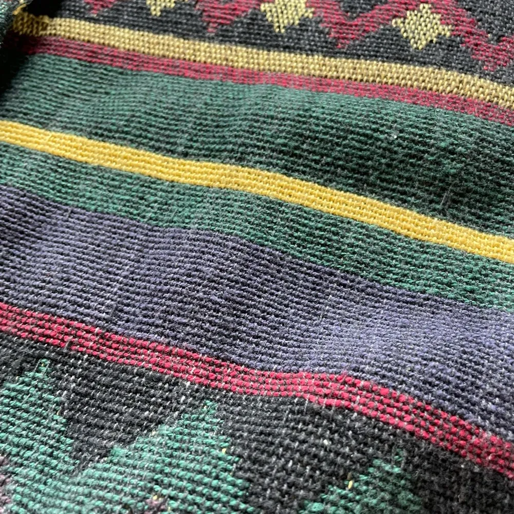 Vintage 90s tapestry jacket barn jacket southwestern woven pattern Susan Bristol - Image 4