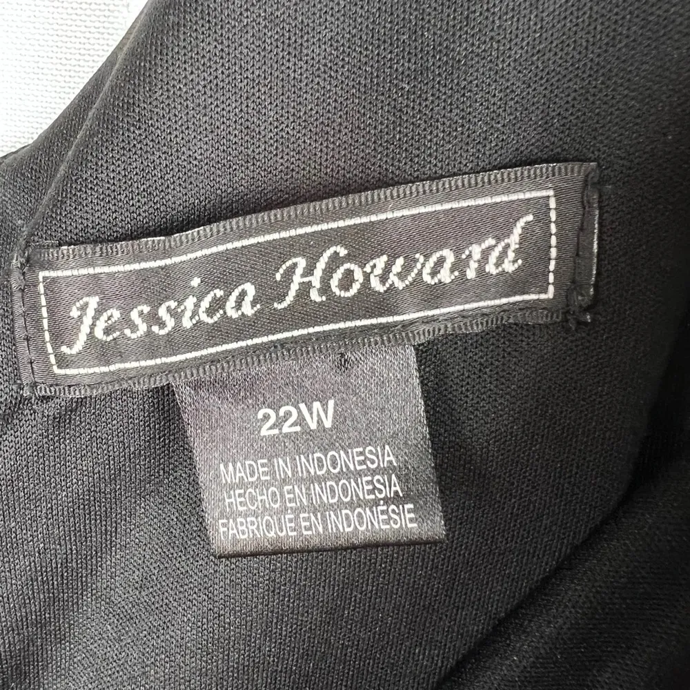 Jessica Howard plus floral sheath black leopard print 22W dress above knee - Image 5