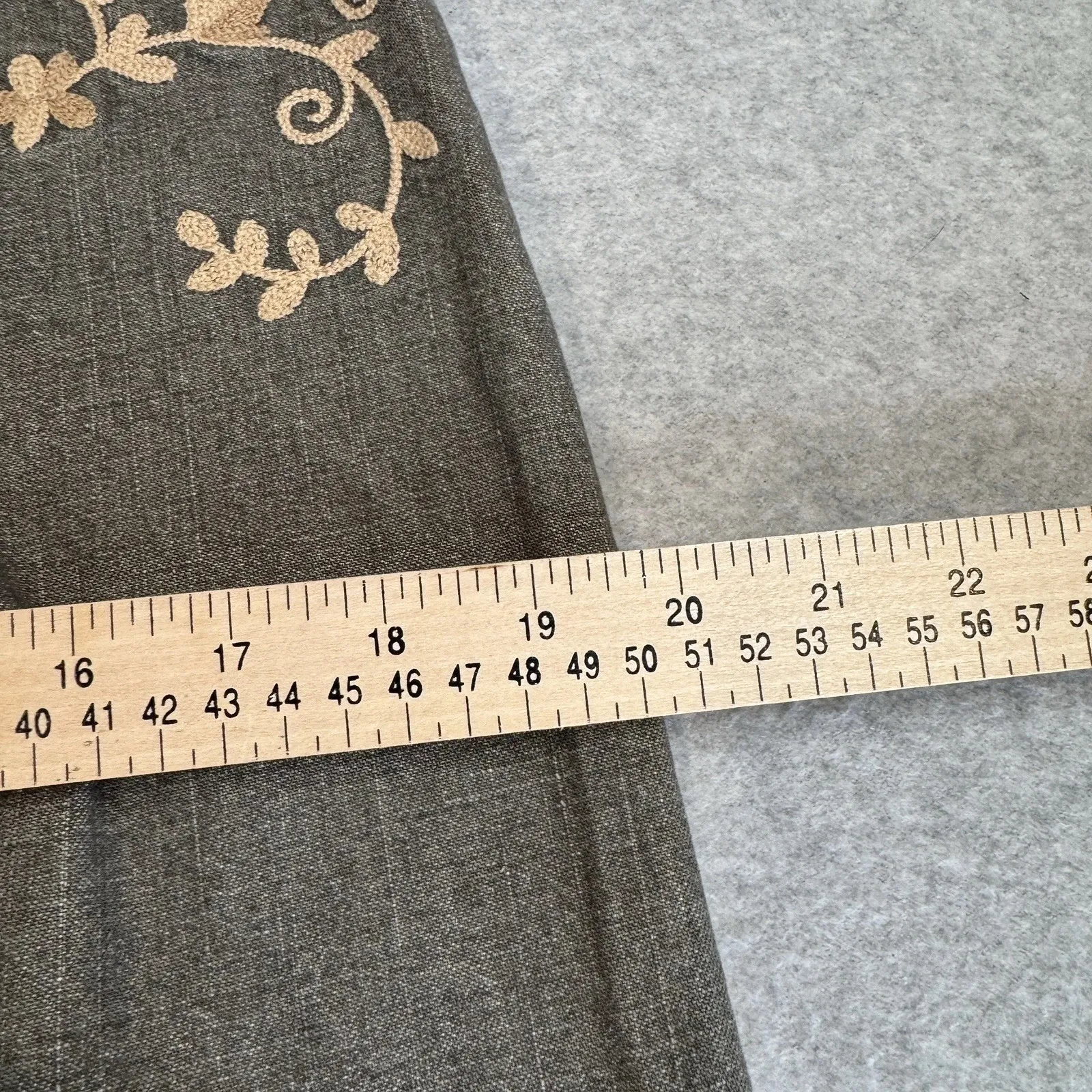 Vintage Y2K Willi Smith Skirt Womens 8 Blue Jean Pink Embroidered Hippie Boho - Image 12