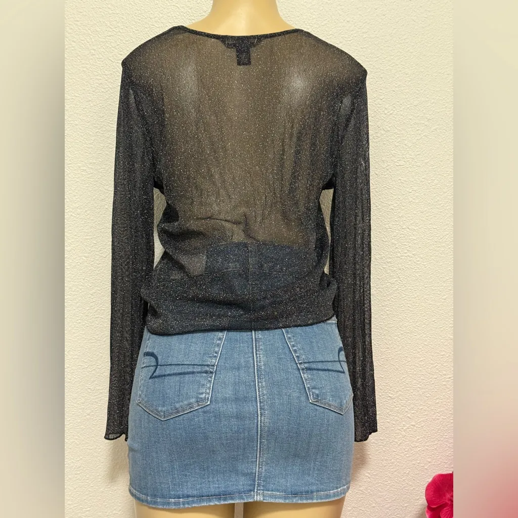 Victoria's Secret Black Glitter Top - Image 4