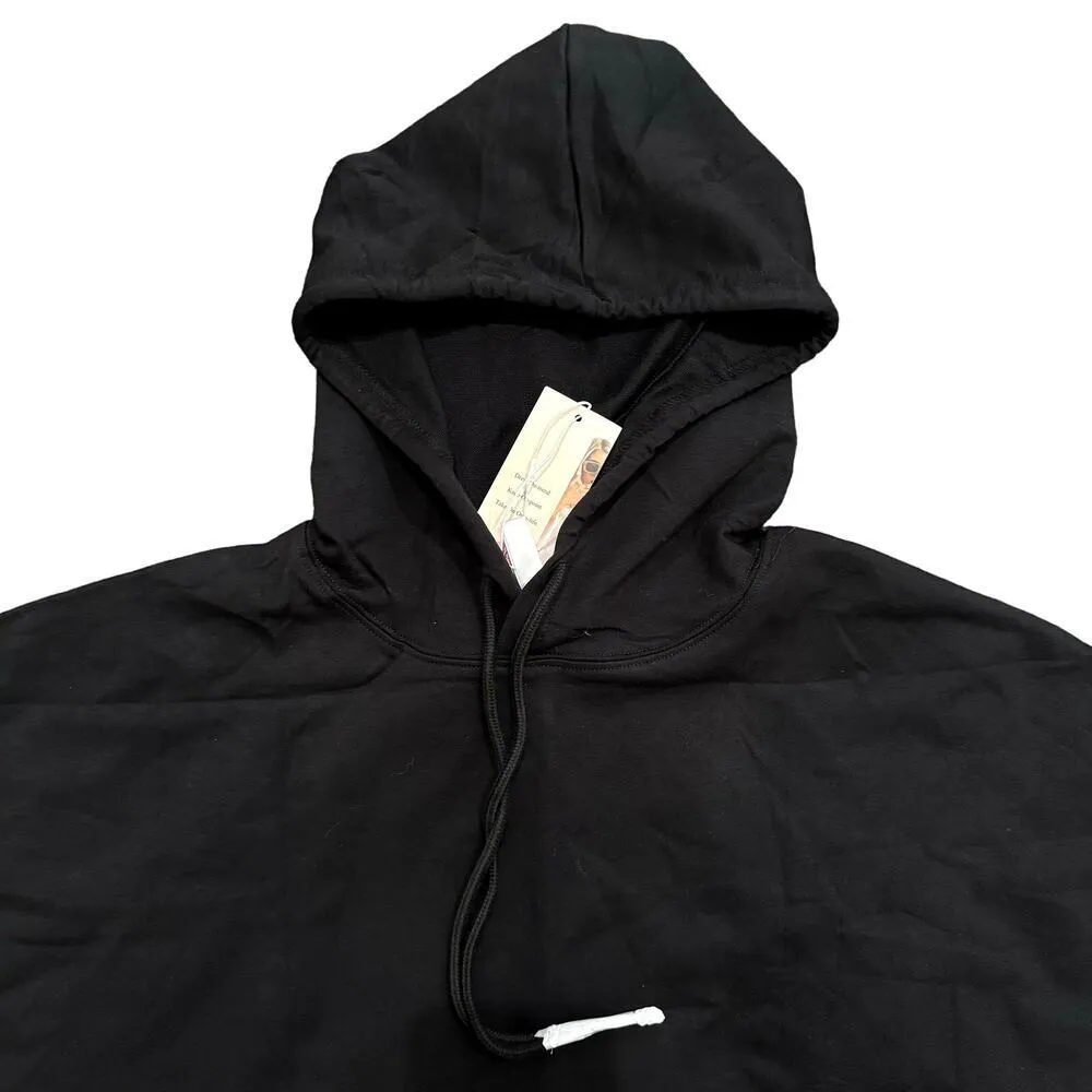 Dokotoo Hooded Sweatshirt Dress in Black, Size L​​​ Black Size L - Image 3