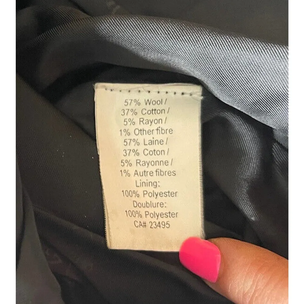 Vintage Icelandic Design Wool Blend Zip Up Lined Sweater Jacket Womens Black S - Image 11