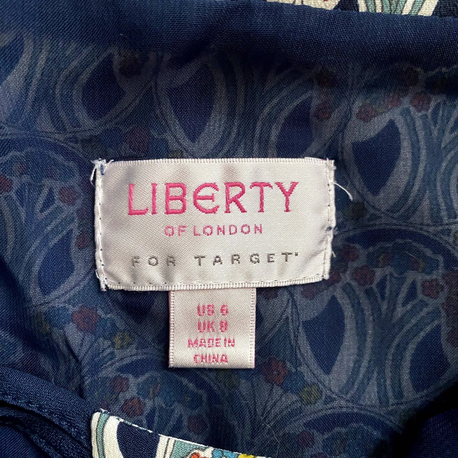 Liberty of London‎ for Target Ruffle Front Sundress Teal Blue US Size 6 - Image 7