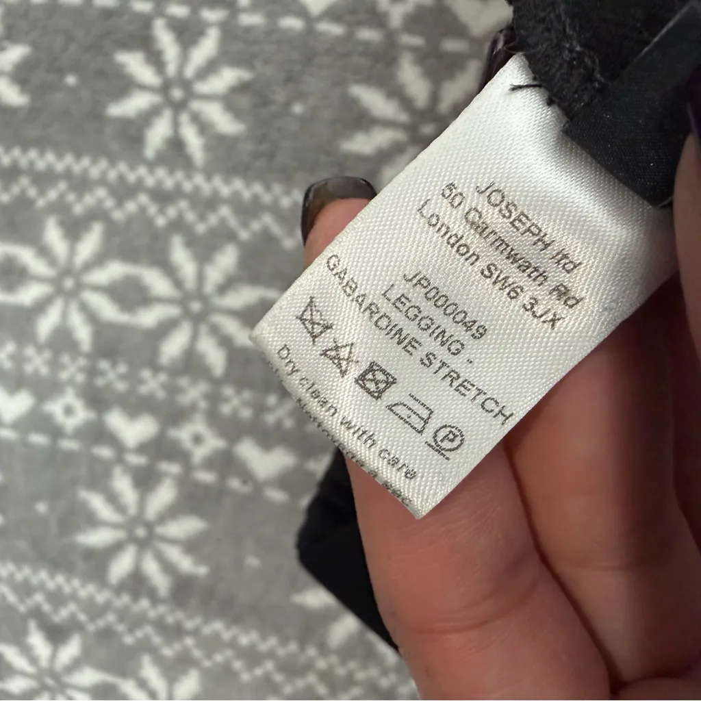 Joseph Gabardine Stretch Legging Black Pull On Size 6 Joseph Size 38 - Image 8